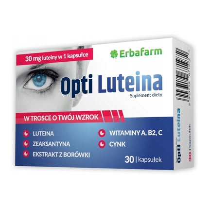 Erbafarm Naturale Opti Lutein Supplement 30 Capsules For Eye Health Support