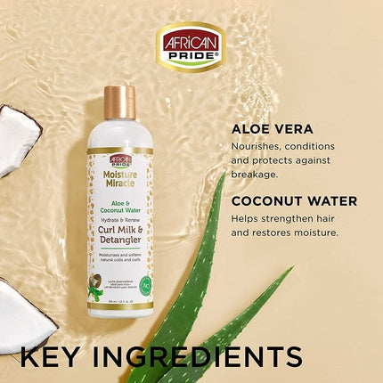 African Pride Moisture Miracle Milk and Detangler 12oz