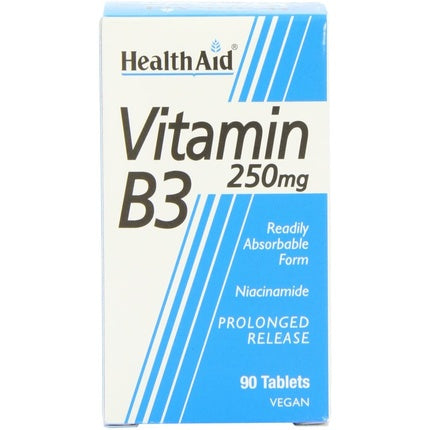 HealthAid Vitamin B3 Niacinamide 250mg Prolong Release 90 Tablets