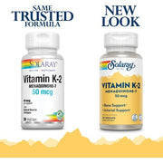 Solaray Vitamin K-2 Menaquinone-7 30 Vegetarian Capsules 50mcg