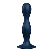 Satisfyer Double Ball-R Dildo With Geisha Balls Dark Blue