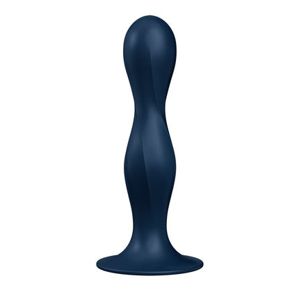 Satisfyer Double Ball-R Dildo With Geisha Balls Dark Blue