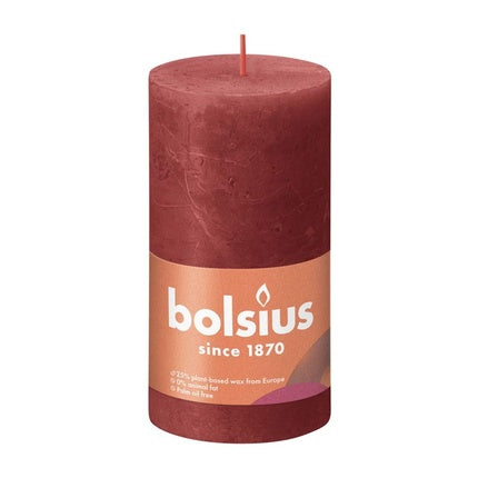 Bolsius Rustik Cheroot Candle 130x68 Red