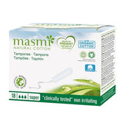 Masmi Organic Cotton Tampons Super - 18 Pieces