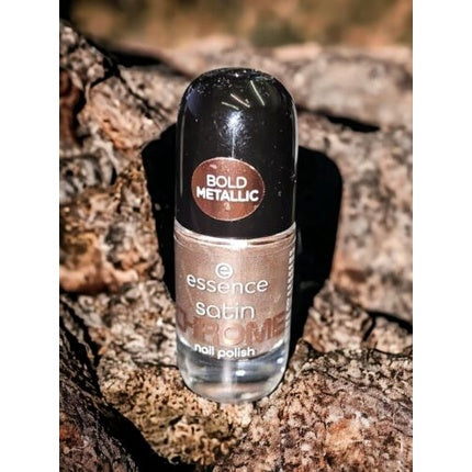Essence Satin Bold Metallic Chrome Nail Polish 01 Robotic Rose Top Gold