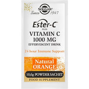 Solgar Ester-C Plus Effervescent Sachets - Recharge Body and Mind - with B-Vitamins, Zinc and Magnesium - Immunity Support - Pack of 7