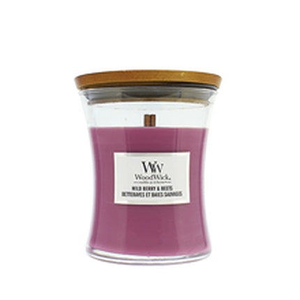 Woodwick Scented Candle Vase Large Wild Berry & Beets 6095 G