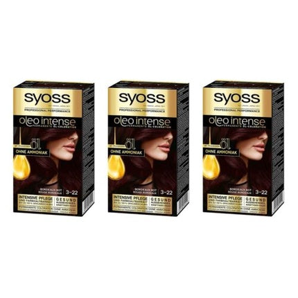 Syoss Oleo Permanent Oil Coloration 3-22 Bordeaux Red