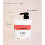 MASDERM Anti Cellulite Cavitation and Radiofrequency Cream 500ml Fat Burning Cream with Caffeine Slimming and Firming Cellulite Remover Treatment for Legs, Hips, Thighs, Arms and Flat Belly