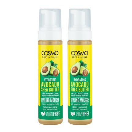 Hydrating Styling Mousse with Avocado & Shea Butter for Nourishing and Hydrating Hair