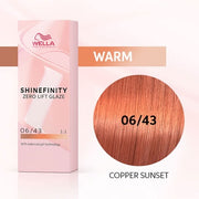 Wella Professionals ShineFinity Zero Lift Glaze 06/43 Copper Sunset Hair Color