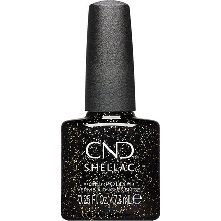 CND Shellac UV Nail Polish Opulent Onyx No. 483 Black Glitter
