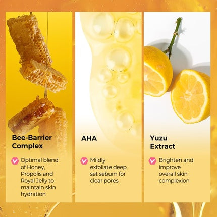 Yuzu Honey All Clear Cleansing Foam Korean Gel Face Wash with Honey and Propolis