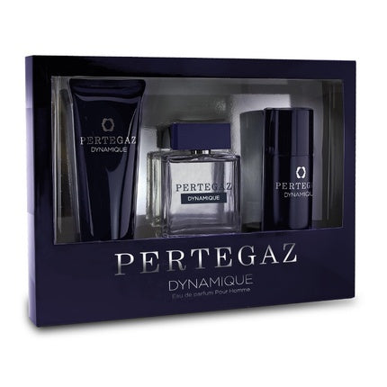 Pertegaz Set Saphir Dynamique Pour Homme Eau De Parfum Spray 100ml, Shower Gel 230ml, And Deodorant Roll-On 150ml