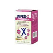 Farmaderbe Difes X Lactoferrin 200 Dietary Supplement For Immune Defenses 30 Tablets