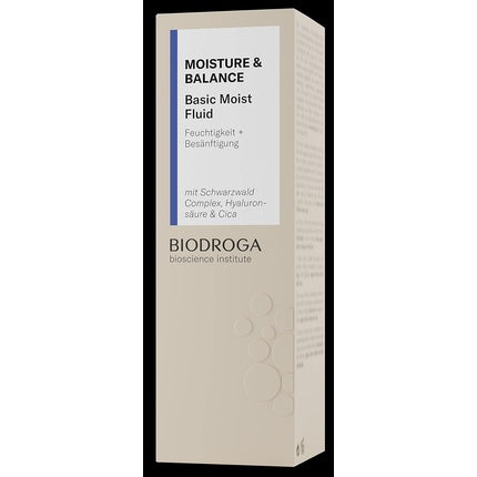 Biodroga Moisturising Fluid for Face 30ml - Skin Care Moisturizer for Sensitive Stressed Skin