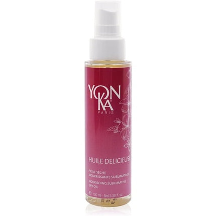 Yon-Ka Huile Delicieuse Dry Body Oil 100ml - 99.9% Natural Origin Repairing and Nourishing for All Skin Type No Greasy Finish Delicate Jasmine and Tiaré Perfume