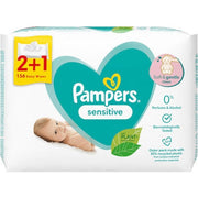 Pampers Sensitive Baby Wipes - 156 Pieces, Paraben-Free