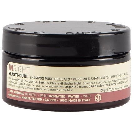 Elasticurl Pure Mild Conditioning Shampoo with Ozonated Water and Organic Oils