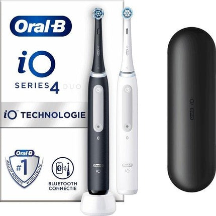Oralb Electric Toothbrush Io Series 4 Duo Pack Matt Black And Quite White 2 Pieces
