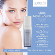 Atashi Fresh & Pure Night Renewal Serum with Fliwer Blossom and Niacinamide 30ml