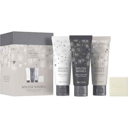 Scottish Fine Soaps Winter Wishes Luxury Gift Set - Body Wash, Body Butter, Hand Cream