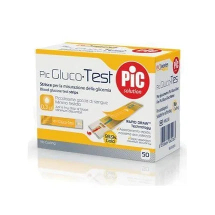 Pikdare Blood Glucose Measurement Strips Pic Glucotest 50 Pieces