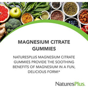 Naturesplus Gummies Magnesium Citrate Raspberry Flavor