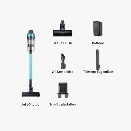 Samsung Jet 60 Turbo Vs15a6031r1/Eg, Cordless Handheld Vacuum Cleaner, Bagless