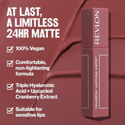 Revlon ColorStay Matte Long-Lasting Lipstick with Vegan Formula No-Budge Matte Lightweight Comfortable Waterproof 5ml 003 Upper Hand