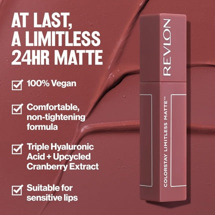 Revlon ColorStay Matte Long-Lasting Lipstick with Vegan Formula No-Budge Matte Lightweight Comfortable Waterproof 5ml 003 Upper Hand