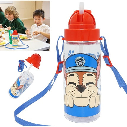 Hovuk Paw Patrol Water Bottle with Straw Tritan Drink Bottle for School