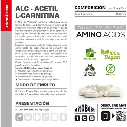 ALC Acetyl L-Carnitine 60 Capsules