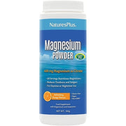 NaturesPlus Magnesium Powder 400mg Natural Citrate Supplement Orange Flavor 60 Servings