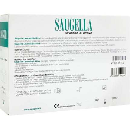 Saugella Lavender Di Attiva 140ml - Pack of 4