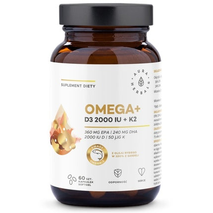 Aura Herbalsomega Vitamin D3 Dietary Supplement 60 Capsules