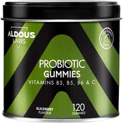 Probiotic Gummies for Gut Health 120 Gummies with Natural Blackberry Flavor Bifidobacterium Lactobacillus Vitamin C B3 B5 B6