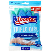 Spontex Mapa Triple Layer EXT Large Gloves Blue and Turquoise XL