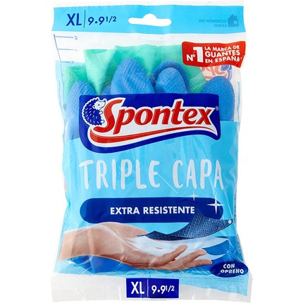 Spontex Mapa Triple Layer EXT Large Gloves Blue and Turquoise XL