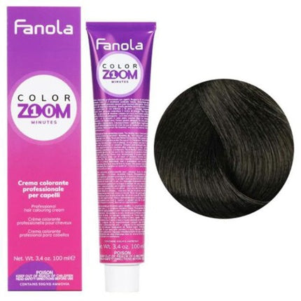 Fanola Colorzoom 10 Minute Hair Color 100ml 4.71 Cold Brown
