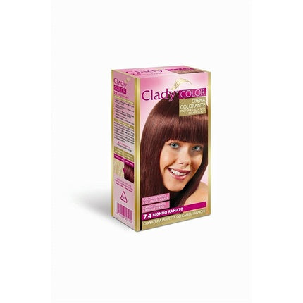 Clady Permanent Oxidation Hair Color Cream No. 7.4 Blonde