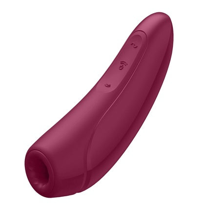 Satisfyer Curvy 1+ Air Pulse Stimulator & Vibrator - Rose Red