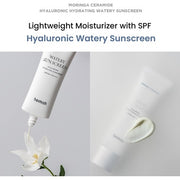 Heimish Moringa Ceramide Hyaluronic Hydrating Watery Sunscreen SPF Face