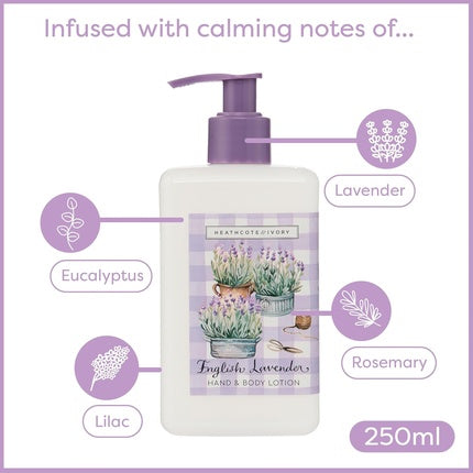 Heathcote & Ivory Hand and Body Lotion with Lavender Essential Oil 250ml