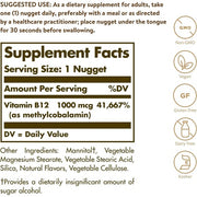 Solgar Methylcobalamin 1000µg Nuggets for Energy Support 30 Pack - Vegan