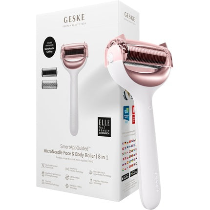 Geske Smartappguided Microneedle Face & Body Roller 8 in 1