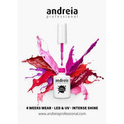 Andreia Semi-Permanent Nail Gel Polish for UV/LED Lamp Intense Shine and 4 weeks Lasting French Manicure Nail Gel Varnish Colour BA1 Pink Shades of Nude 10.5ml