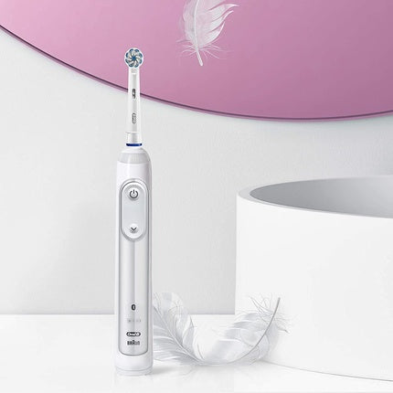 Oral-B Smart Sensitive Electric Toothbrush with 5 Cleaning Modes including Sensitive and Bluetooth App, Visual Pressure Sensor, Designed by Braun - Single