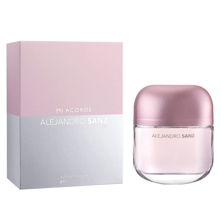 Alejandro Sanz Mi Acorde Ella Fragrance for Her Eau de Toilette EDT 2.7oz 80ml Perfume Spray Pink Silver Bottle Made in Spain by Tailored Perfumes