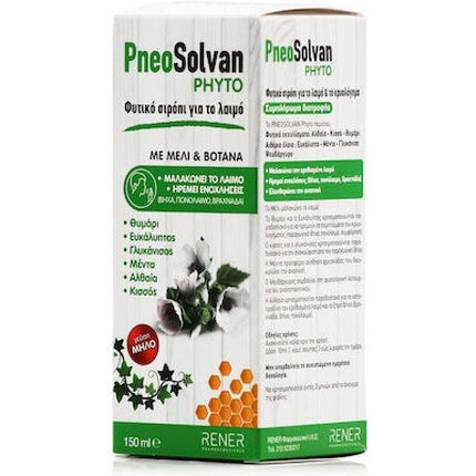 Rener Pneosolvan Phyto Herbal Syrup For The Throat With Apple Flavor 150ml